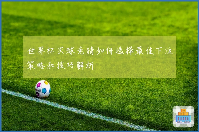 世界杯买球竞猜如何选择最佳下注策略和技巧解析