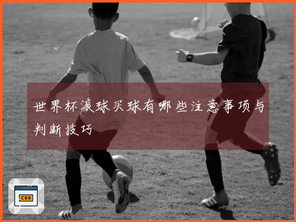 世界杯滚球买球有哪些注意事项与判断技巧